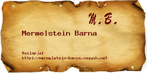 Mermelstein Barna névjegykártya